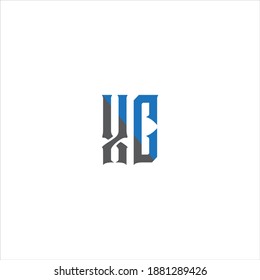 X C letter logo abstract design on white color background. xc monogram