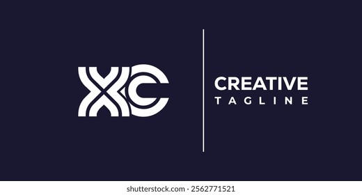 X and C logo design. XC abstract Letters Logo Monogram. This logo design is the process of creating a visual symbol that represents a brand, company, or individual.