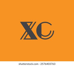 X and C logo design. XC abstract Letters Logo Monogram. This logo design is the process of creating a visual symbol that represents a brand, company, or individual.