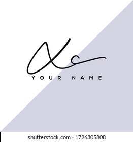  X C XC Initial letter handwriting and signature logo.	