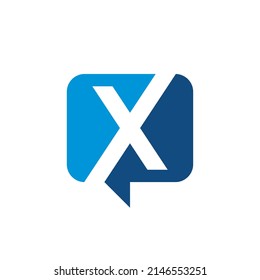 El logotipo de chat X se puede utilizar para la compañía, el signo, el icono y otros.