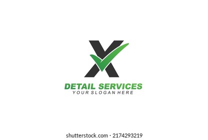 X Check symbol logo design inspiration. Vector letter template design for brand.