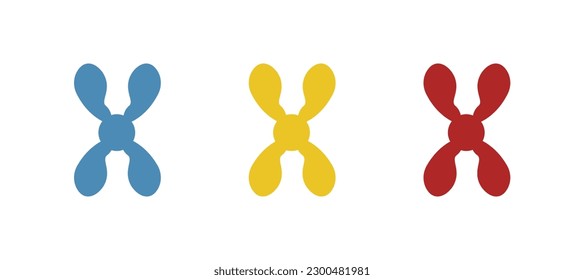 x chromosome icon on a white background, vector illustration