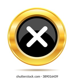 X close icon. Internet button on white background. EPS10 vector.
