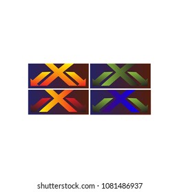X color logo vector