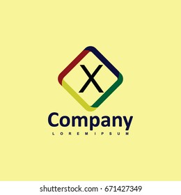 X Company Logo Vector Template