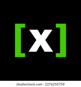 Monograma de la empresa X. Icono vectorial de tipografía X.