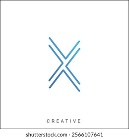 X Creative Latter Logo Design. By Custom Branding Logo. Creative Logo Design. Logo Template. Vector illustration. Modern Design. Monogram Design