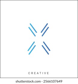 X Creative Latter Logo Design. By Custom Branding Logo. Creative Logo Design. Logo Template. Vector illustration. Modern Design. Monogram Design