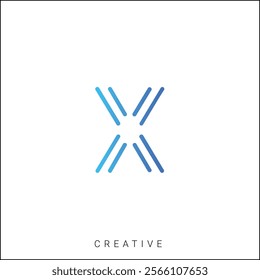 X Creative Latter Logo Design. By Custom Branding Logo. Creative Logo Design. Logo Template. Vector illustration. Modern Design. Monogram Design