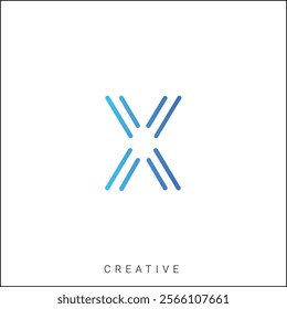 X Creative Latter Logo Design. By Custom Branding Logo. Creative Logo Design. Logo Template. Vector illustration. Modern Design. Monogram Design