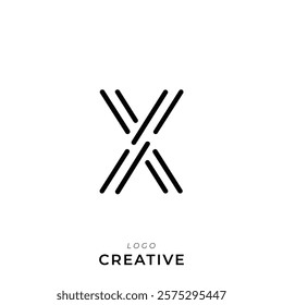 X Creative Latter Logo Design. By Custom Branding Logo. Creative Logo Design. Logo Template. Vector illustration. Modern Design. Monogram Design