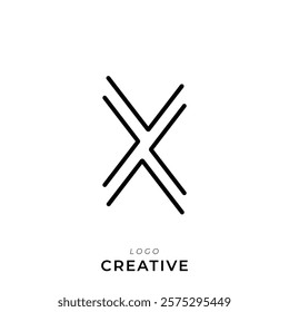 X Creative Latter Logo Design. By Custom Branding Logo. Creative Logo Design. Logo Template. Vector illustration. Modern Design. Monogram Design