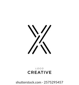 X Creative Latter Logo Design. By Custom Branding Logo. Creative Logo Design. Logo Template. Vector illustration. Modern Design. Monogram Design