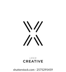 X Creative Latter Logo Design. By Custom Branding Logo. Creative Logo Design. Logo Template. Vector illustration. Modern Design. Monogram Design