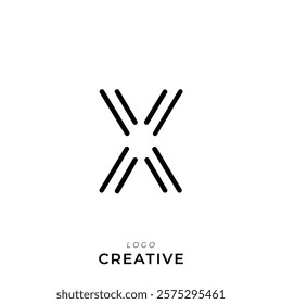 X Creative Latter Logo Design. By Custom Branding Logo. Creative Logo Design. Logo Template. Vector illustration. Modern Design. Monogram Design