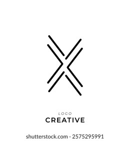 X Creative Latter Logo Design. By Custom Branding Logo. Creative Logo Design. Logo Template. Vector illustration. Modern Design. Monogram Design