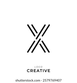 X Creative Latter Logo Design. Branding Logo Design. Creative Logo. Template. Vector illustration. Modern Monogram Design. Brand Identity Design