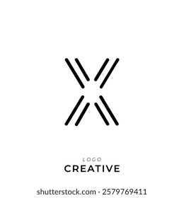 X Creative Latter Logo Design. Branding Logo Design. Creative Logo. Template. Vector illustration. Modern Monogram Design. Brand Identity Design