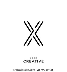 X Creative Latter Logo Design. Branding Logo Design. Creative Logo. Template. Vector illustration. Modern Monogram Design. Brand Identity Design