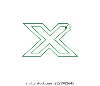 X creative logo design element