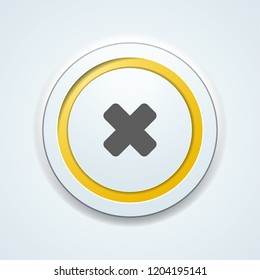 X Cross Button Illustration