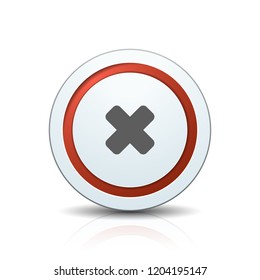 X Cross Button Illustration