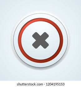 X Cross Button Illustration