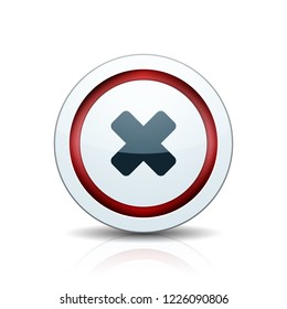 X Cross Button Illustration