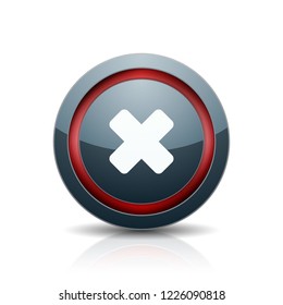 X Cross Button Illustration