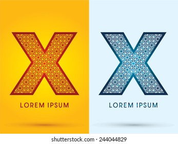 X, Cross, Check mark,Luxury font ,hot and cool, logo, symbol, icon, graphic, vector.