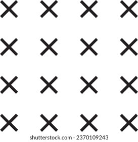 X cross geometric pattern. Simple subtle seamless black and white background.	
