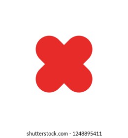 X cross rounded icon