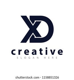 X D Initial Letter Logo vector
