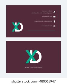 X D Letter logo design