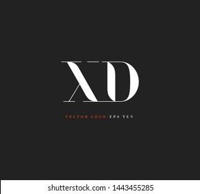 X D letters Joint logo icon vector for business card and corporate identity.