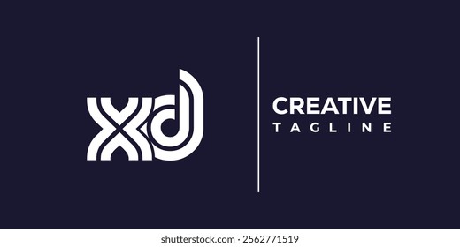 X and D logo design. XD abstract Letters Logo Monogram. This logo design is the process of creating a visual symbol that represents a brand, company, or individual.
