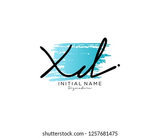 X D Signature initial logo template vector