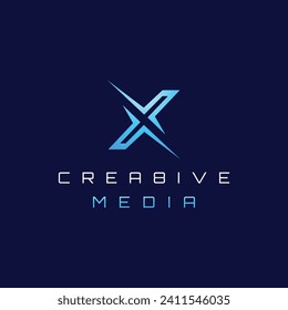 X, designed using on black background, sign, logo, symbol, icon, graphic, vector.	