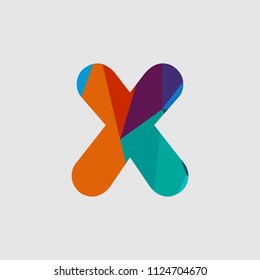 X Diamond Font Vector Template Design Illustration