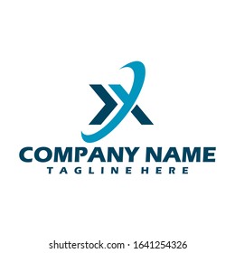 X dots logo design template. Hexagon X icon. X Letter Logo Vector