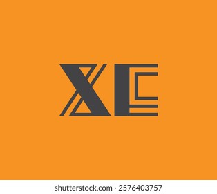 X and E logo design. XE abstract Letters Logo Monogram. This logo design is the process of creating a visual symbol that represents a brand, company, or individual.