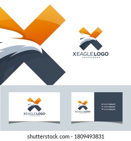 Volante de halcón del logotipo del águila x