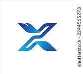 X Eagle Logo suitable for all brand, letter X logo template design with wings, Vector X creative logo with wings, modern logotype symbol. wing logo, freedom symbol vector, flying icon