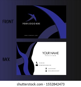 X Elegant Business card Modern black background