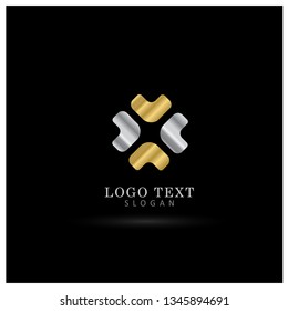 X Elegant Logo. Symbol & Icon Vector Template.