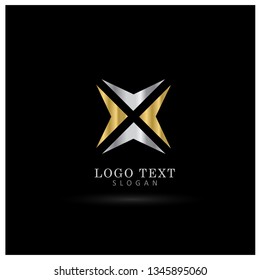 X Elegant Logo. Symbol & Icon Vector Template.