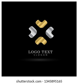 X Elegant Logo. Symbol & Icon Vector Template.