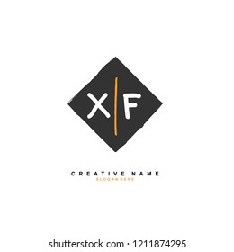 X F XF Initial abstract logo concept vector
