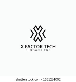 X Factor Digital Logo Vector Concept With Elegant And Simple Styles